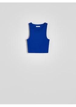 Reserved - Crop top - niebieski ze sklepu Reserved w kategorii Bluzki damskie - zdjęcie 174099740