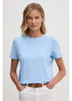 Tommy Hilfiger t-shirt damski kolor niebieski ze sklepu ANSWEAR.com w kategorii Bluzki damskie - zdjęcie 174101150