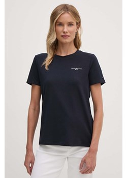 Tommy Hilfiger t-shirt damski kolor granatowy ze sklepu ANSWEAR.com w kategorii Bluzki damskie - zdjęcie 174101154