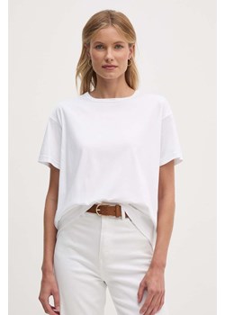Mos Mosh t-shirt bawełniany damski kolor biały 146350 ze sklepu ANSWEAR.com w kategorii Bluzki damskie - zdjęcie 174101571