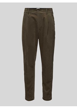 Spodnie do garnituru o kroju tapered fit z kieszeniami z tyłu ze sklepu Peek&Cloppenburg  w kategorii Spodnie męskie - zdjęcie 174102002