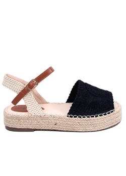 Sandałki espadryle Boho Ingram Black czarne ze sklepu ButyModne.pl w kategorii Espadryle damskie - zdjęcie 174102130