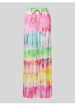 Spodnie materiałowe o rozkloszowanym kroju z elastycznym pasem ze sklepu Peek&Cloppenburg  w kategorii Spodnie damskie - zdjęcie 174107073