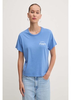 Abercrombie &amp; Fitch t-shirt bawełniany damski kolor niebieski KI157-4307 ze sklepu ANSWEAR.com w kategorii Bluzki damskie - zdjęcie 174108621