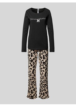 Piżama z wyhaftowanym napisem model ‘Schmusekatze’ ze sklepu Peek&Cloppenburg  w kategorii Piżamy damskie - zdjęcie 174108861