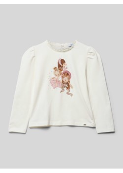 Bluzka z długim rękawem z nadrukowanym motywem ze sklepu Peek&Cloppenburg  w kategorii Bluzki dziewczęce - zdjęcie 174109162