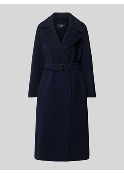 Płaszcz z żywej wełny z paskiem w talii model ‘MANU’ ze sklepu Peek&Cloppenburg  w kategorii Płaszcze damskie - zdjęcie 174113322