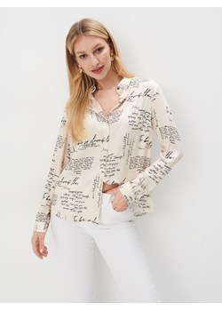 Mohito - Koszula z napisami - beżowy ze sklepu Mohito w kategorii Koszule damskie - zdjęcie 174114113