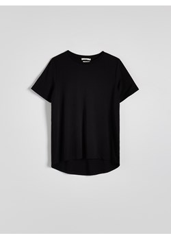 Reserved - T-shirt z modalem - czarny ze sklepu Reserved w kategorii Bluzki damskie - zdjęcie 174114540