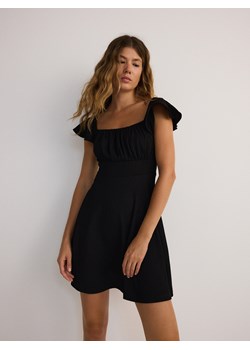 Reserved - Sukienka mini z falbanami - czarny ze sklepu Reserved w kategorii Sukienki - zdjęcie 174114564