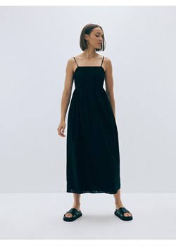 Reserved - Sukienka maxi z haftem - czarny ze sklepu Reserved w kategorii Sukienki - zdjęcie 174114664