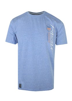 Koszulka Męska (T-Shirt) - PAKO JEANS - Niebieska z Printem TSPJNS9forwardNB ze sklepu JegoSzafa.pl w kategorii T-shirty męskie - zdjęcie 174115852