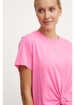 Dkny t-shirt bawełniany damski kolor różowy DP4T9994 ze sklepu ANSWEAR.com w kategorii Bluzki damskie - zdjęcie 174116093