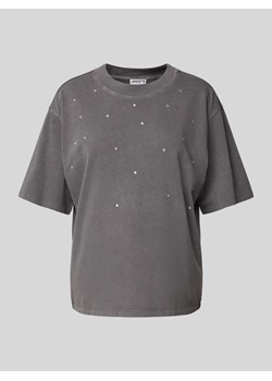 T-shirt z obszyciem z kamieni stras ze sklepu Peek&Cloppenburg  w kategorii Bluzki damskie - zdjęcie 174116802