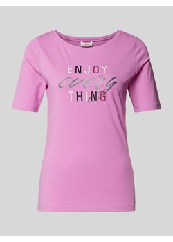 T-shirt z nadrukiem z napisem model ‘Enjoy’ ze sklepu Peek&Cloppenburg  w kategorii Bluzki damskie - zdjęcie 174116830