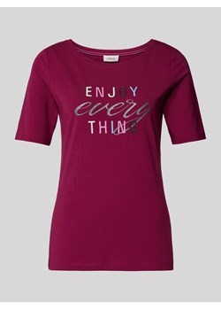 T-shirt z nadrukiem z napisem model ‘Enjoy’ ze sklepu Peek&Cloppenburg  w kategorii Bluzki damskie - zdjęcie 174117172