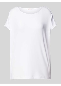 T-shirt z mieszanki wiskozy z okrągłym dekoltem ze sklepu Peek&Cloppenburg  w kategorii Bluzki damskie - zdjęcie 174117293