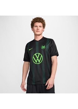 Męska koszulka piłkarska Nike Dri-FIT VfL Wolfsburg Stadium 2024/25 (wersja wyjazdowa) (replika) - Czerń ze sklepu Nike poland w kategorii T-shirty męskie - zdjęcie 174117833