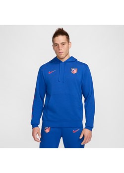 Męska bluza piłkarska z kapturem z dzianiny dresowej Nike Atlético Madryt Club (wersja domowa) - Niebieski ze sklepu Nike poland w kategorii Bluzy męskie - zdjęcie 174117843