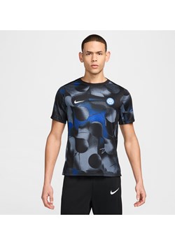 Męska przedmeczowa koszulka piłkarska z krótkim rękawem Nike Dri-FIT Inter Mediolan Academy Pro - Czerń ze sklepu Nike poland w kategorii T-shirty męskie - zdjęcie 174117852