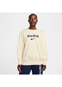 Damska piłkarska bluza dresowa oversize z półokrągłym dekoltem Nike Paris Saint-Germain Phoenix Fleece - Biel ze sklepu Nike poland w kategorii Bluzy damskie - zdjęcie 174117874