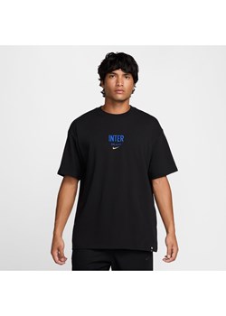 Męski T-shirt piłkarski Nike Inter Mediolan Max90 - Czerń ze sklepu Nike poland w kategorii T-shirty męskie - zdjęcie 174117894