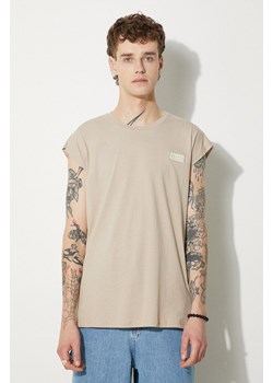 Alpha Industries t-shirt bawełniany kolor beżowy gładki 118530.627-KREMOWY ze sklepu PRM w kategorii T-shirty męskie - zdjęcie 174118914