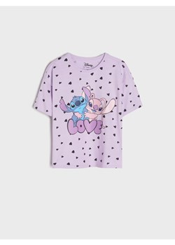 Sinsay - Koszulka Stitch - fioletowy ze sklepu Sinsay w kategorii Bluzki dziewczęce - zdjęcie 174121683