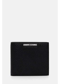 Armani Exchange portfel męski kolor czarny 958098 4F863 ze sklepu ANSWEAR.com w kategorii Portfele męskie - zdjęcie 174121774