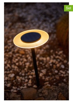 lumisky Lampy solarne LED (2 szt.) &quot;Ufo&quot; w kolorze czarnym na trzonku - wys. 35 cm ze sklepu Limango Polska w kategorii Oświetlenie ogrodowe - zdjęcie 174121863