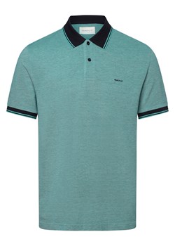 Gant Męska koszulka polo Mężczyźni Bawełna cyjan marmurkowy ze sklepu vangraaf w kategorii T-shirty męskie - zdjęcie 174122484