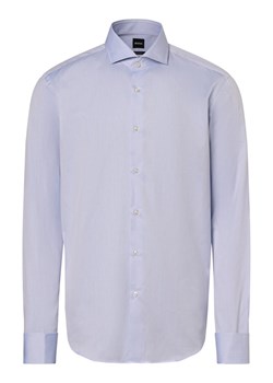 BOSS Koszula męska - H-JOE-spread-DC-214 Mężczyźni Regular Fit Bawełna jasnoniebieski wypukły wzór tkaniny ze sklepu vangraaf w kategorii Koszule męskie - zdjęcie 174122501