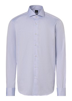 BOSS Koszula męska - H-JOE-spread-DC-214 Mężczyźni Regular Fit Bawełna jasnoniebieski wypukły wzór tkaniny ze sklepu vangraaf w kategorii Koszule męskie - zdjęcie 174122501