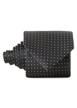 BOSS Krawat z zawartością jedwabiu - H-Tie Mężczyźni antracytowy w kropki ze sklepu vangraaf w kategorii Krawaty - zdjęcie 174122531