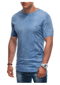 T-shirt męski z nadrukiem 1892S - jasnoniebieski ze sklepu Edoti w kategorii T-shirty męskie - zdjęcie 174123141