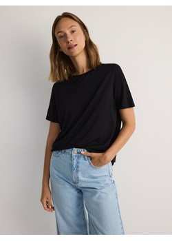 Reserved - T-shirt z modalem - czarny ze sklepu Reserved w kategorii Bluzki damskie - zdjęcie 174123502