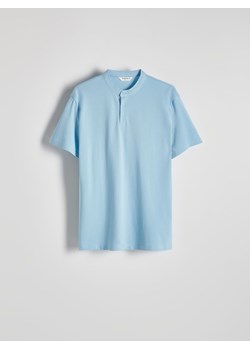 Reserved - Koszulka polo ze stójką - jasnoniebieski ze sklepu Reserved w kategorii T-shirty męskie - zdjęcie 174126332
