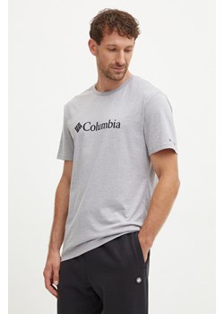 Columbia t-shirt CSC Basic Logo męski kolor szary z nadrukiem 1680053 ze sklepu ANSWEAR.com w kategorii T-shirty męskie - zdjęcie 174126424