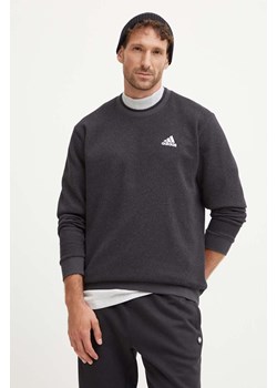 adidas bluza męska kolor szary gładka IX1301 ze sklepu ANSWEAR.com w kategorii Bluzy męskie - zdjęcie 174126543