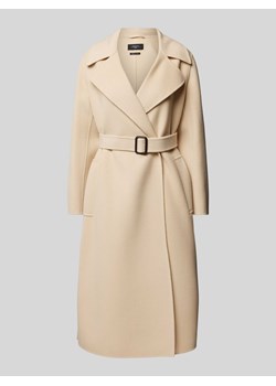Płaszcz z żywej wełny z paskiem w talii model ‘MANU’ ze sklepu Peek&Cloppenburg  w kategorii Płaszcze damskie - zdjęcie 174128333