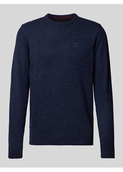 Sweter z dzianiny z wyhaftowanym logo model ‘Tisbury’ ze sklepu Peek&Cloppenburg  w kategorii Swetry męskie - zdjęcie 174128513