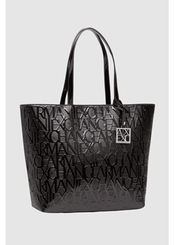 ARMANI EXCHANGE Czarna shopperka torebka ze sklepu outfit.pl w kategorii Torby Shopper bag - zdjęcie 174128593