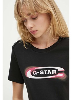 G-Star Raw t-shirt bawełniany damski kolor czarny D25031-C812 ze sklepu ANSWEAR.com w kategorii Bluzki damskie - zdjęcie 174130480