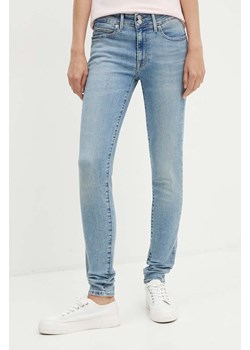 Levi&apos;s jeansy 711 DOUBLE BUTTON damskie kolor niebieski ze sklepu ANSWEAR.com w kategorii Jeansy damskie - zdjęcie 174130613