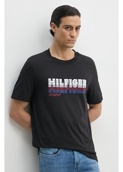 Tommy Hilfiger t-shirt bawełniany męski kolor czarny z nadrukiem MW0MW34377 ze sklepu ANSWEAR.com w kategorii T-shirty męskie - zdjęcie 174130643
