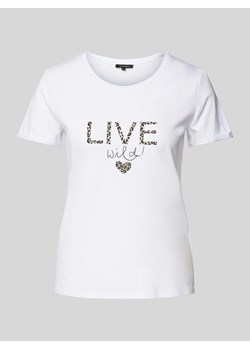 T-shirt z obszyciem z kamieni stras ze sklepu Peek&Cloppenburg  w kategorii Bluzki damskie - zdjęcie 174131930