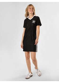 adidas Originals Sukienka damska Kobiety Sztuczne włókno czarny w paski ze sklepu vangraaf w kategorii Sukienki - zdjęcie 174132634