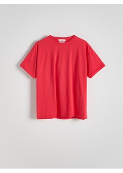 Reserved - Bawełniany t-shirt - czerwony ze sklepu Reserved w kategorii Bluzki damskie - zdjęcie 174132912