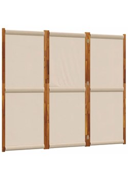 Parawan pokojowy z ramą z drewna akacjowego taupe D5-G55 - id: 43857 - marki Elior - 174135373 Parawan pokojowy z ramą z drewna akacjowego taupe D5-G55 ze sklepu Edinos.pl w kategorii Meble - zdjęcie 174135373