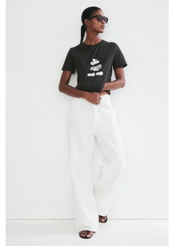 H & M - T-shirt z motywem - Szary ze sklepu H&M w kategorii Bluzki damskie - zdjęcie 174136172
